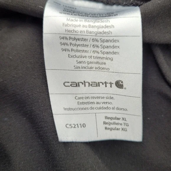 Carhartt Scrub Set Womens XL Black Force Cross-Flex V-Neck Cargo C12110 C52110 - Picture 7 of 9